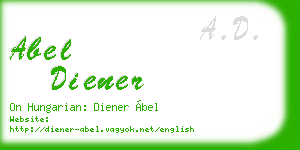 abel diener business card